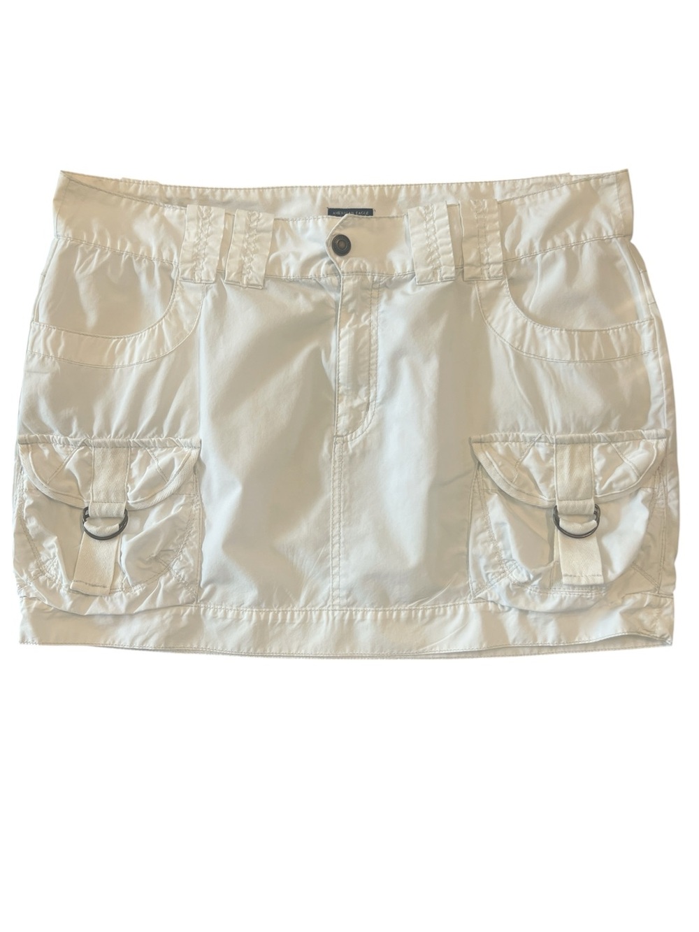 Y2K American Eagle Outfitters Off White Cargo Mini Skirt